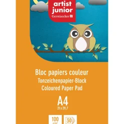 artist junior - Blocco di carta colorata per bambini