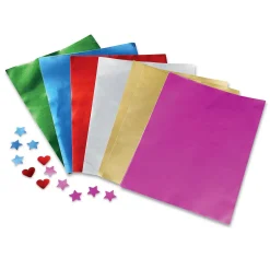 Assortimento da 100 fogli colorati in alluminio per bricolage