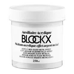 Blockx - Medium acrilico effetto argento metallizzato
