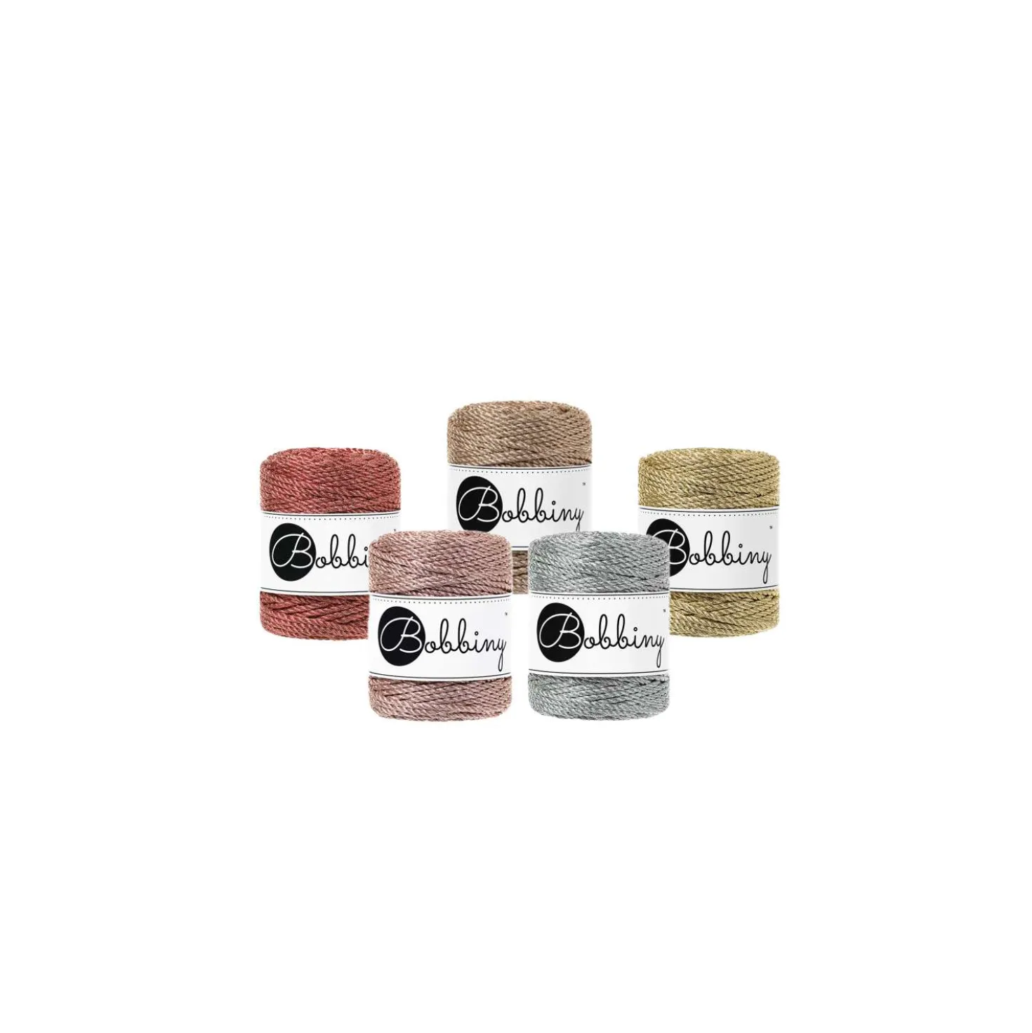Bobbiny - 3PLY, Cordoncino per macramè metallizzato