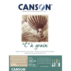 Canson - "C" à grain, Carta da disegno giallo ocra