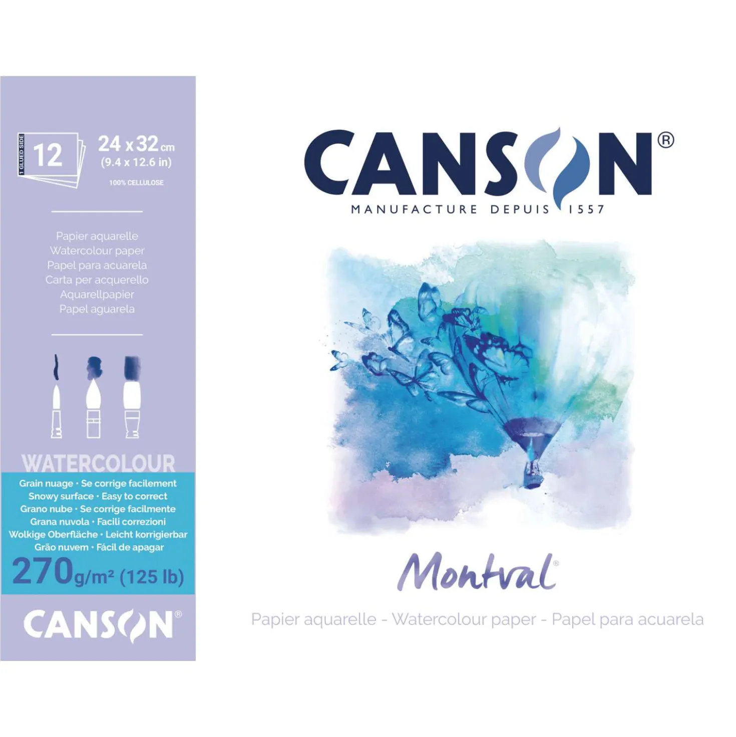 Canson - Montval, Cartoncino per acquerello, grana grossa