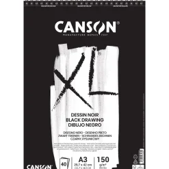 Canson - XL, Blocco di carta da disegno nera Dessin Noir