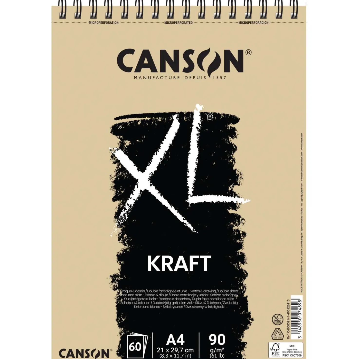 Canson - XL, Blocco per studio e disegno Kraft