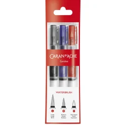 Caran D'Ache - Set di pennelli con serbatoio d'acqua