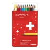 Caran D'Ache - Swisscolor, Set di matite colorate in astuccio in metallo