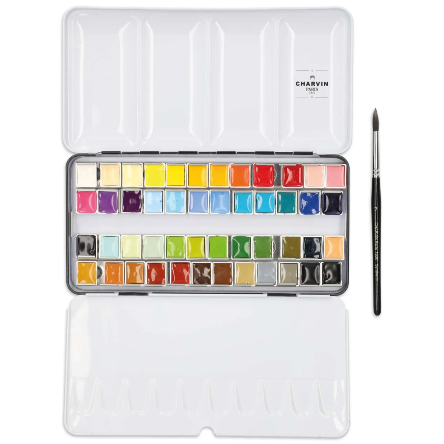 Charvin - Collection Classique, Set da 48 acquerelli extra-fini + pennello