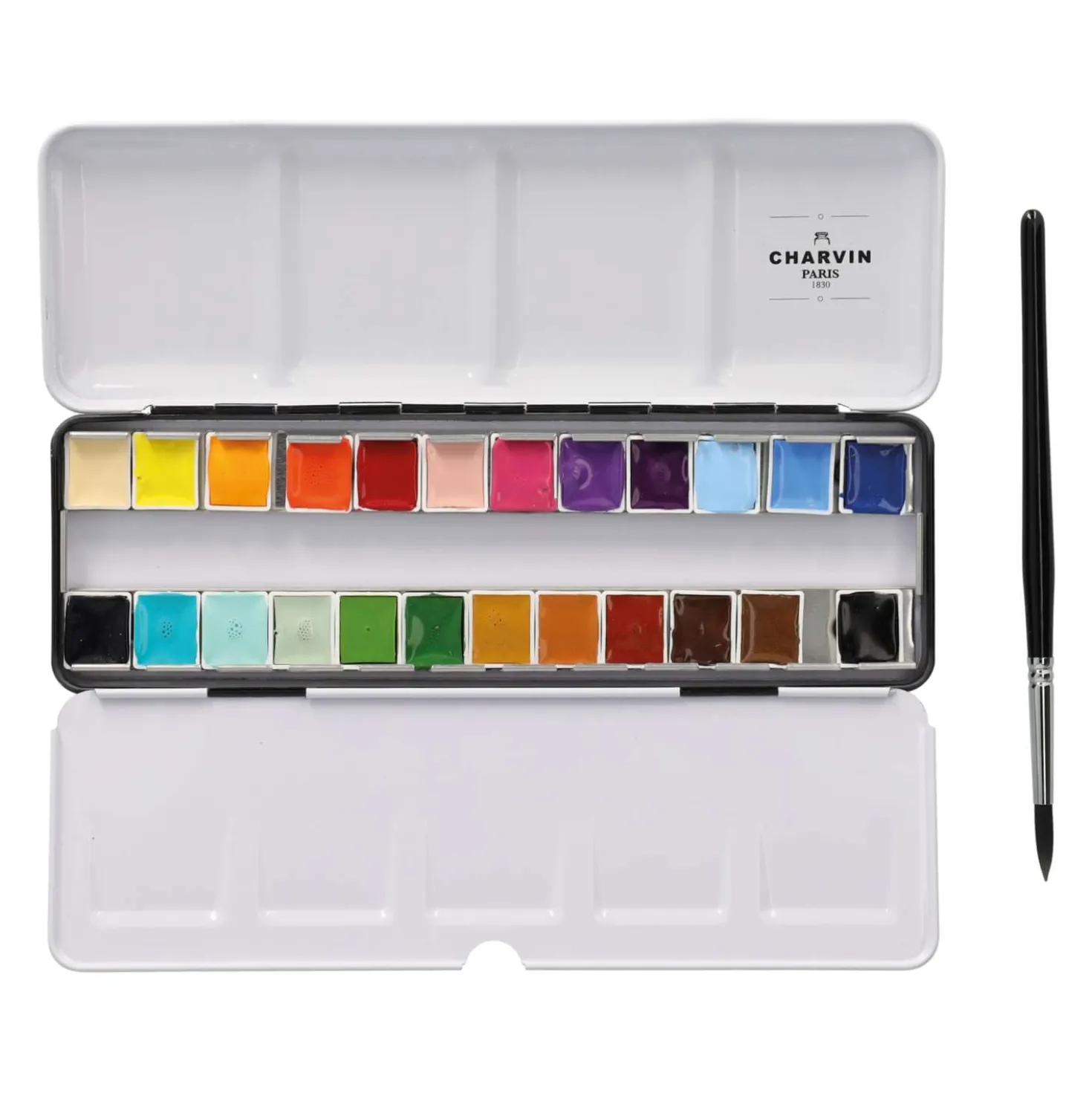 Charvin - Collection Classique, Set da 24 acquerelli extra-fini + pennello