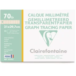 Clairefontaine - Blocco di carta da lucido millimetrata