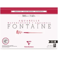 Clairefontaine - Fontaine, Carta per acquerello, grana fina