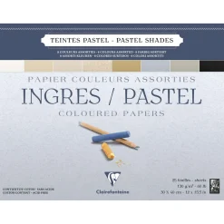 Clairefontaine - Ingres Pastel, blocco per pastello colorato tinte pastello