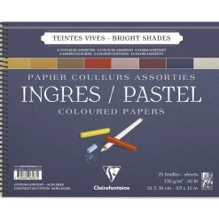 Clairefontaine - Ingres Pastel, blocco per pastello colorato tinte accese
