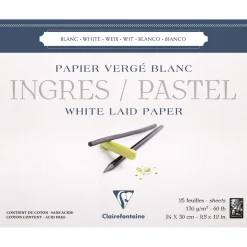 Clairefontaine - Ingres Pastel, blocco per pastello bianco