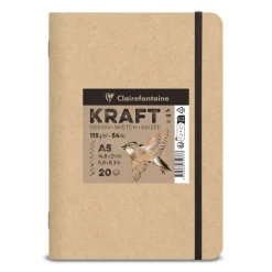 Clairefontaine - Kraft, Libro per schizzi naturale