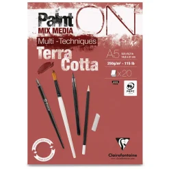 Clairefontaine - Paint On, Carta multi-tecnica color terracotta