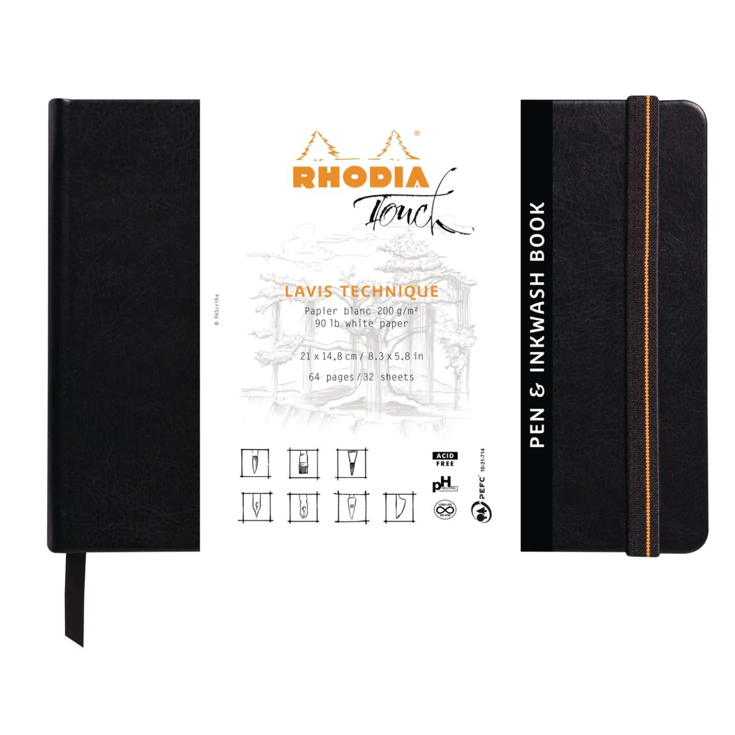 Clairefontaine - Rhodia Touch, Pen & Inkwash Book