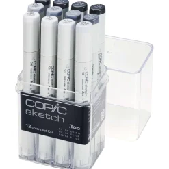 Copic - Sketch, Set CG da 12 marker grigi