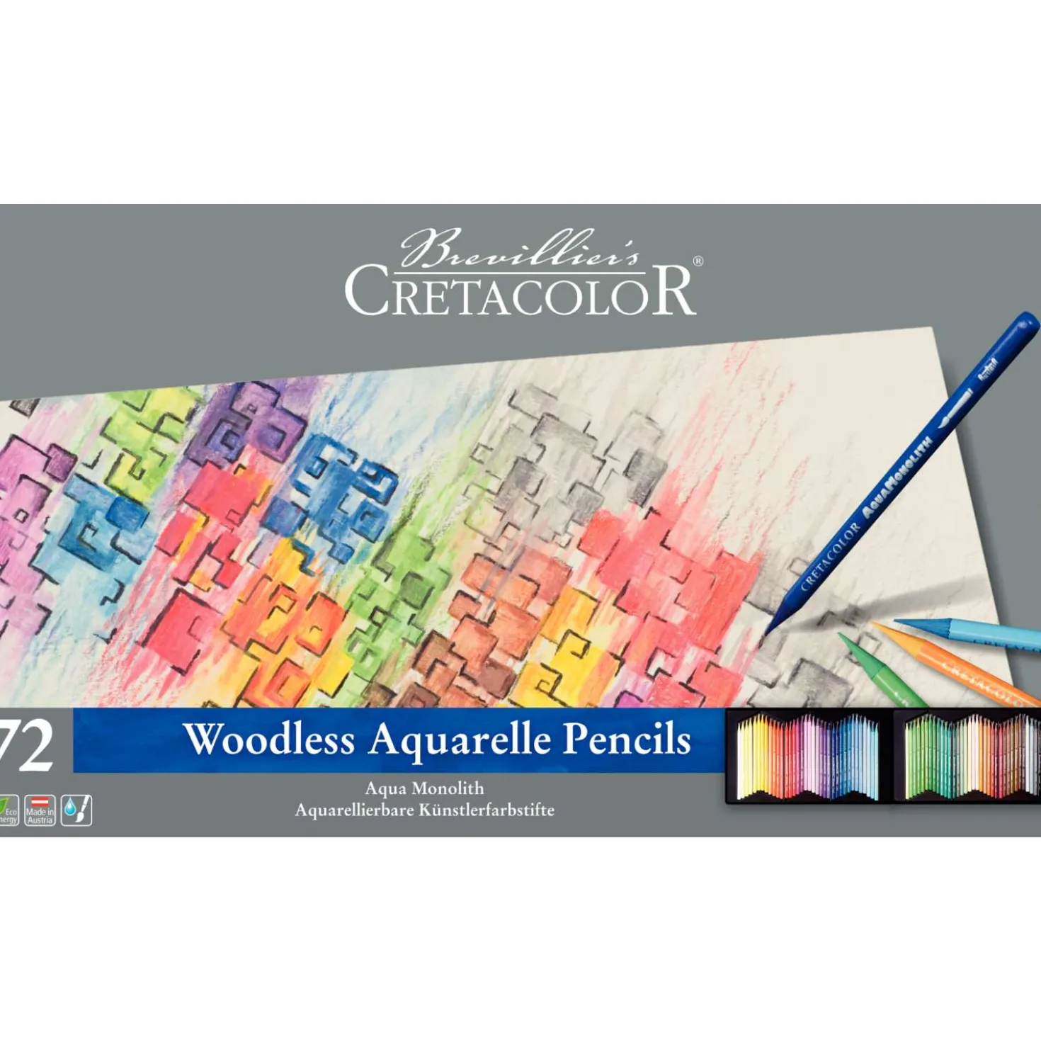 Cretacolor - Aqua Monolith, set di matite acquerellabili
