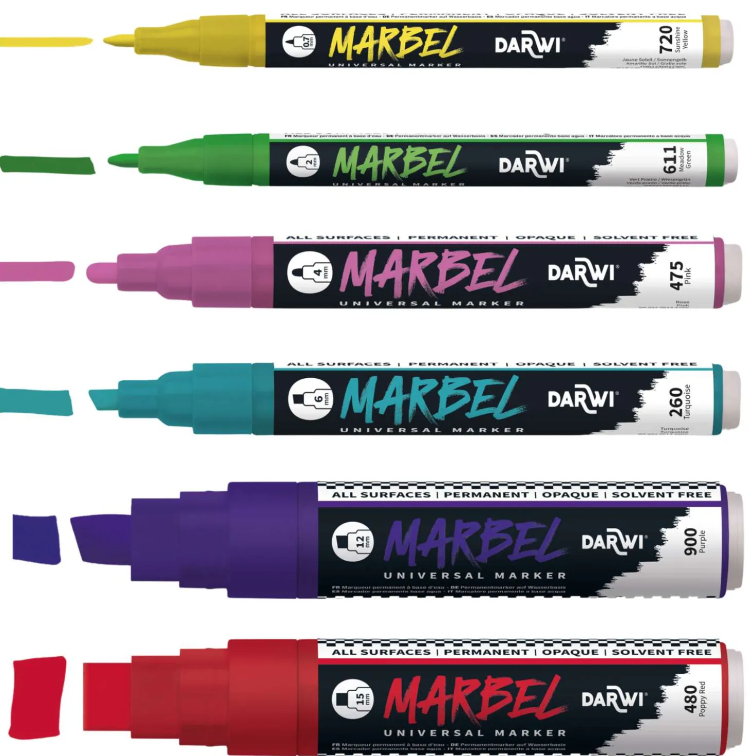 Darwi - Marbel, Marker universali, sfusi