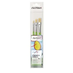 Da Vinci - Fit Synthetic Bristle, Set da 3 pennelli per acrilico