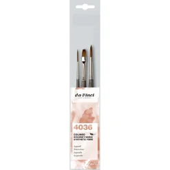 Da Vinci - Serie 4036, Colineo, Set di 3 pennelli per acquerello