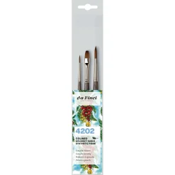Da Vinci - Serie 4202, Colineo, Set di 3 pennelli per gouache