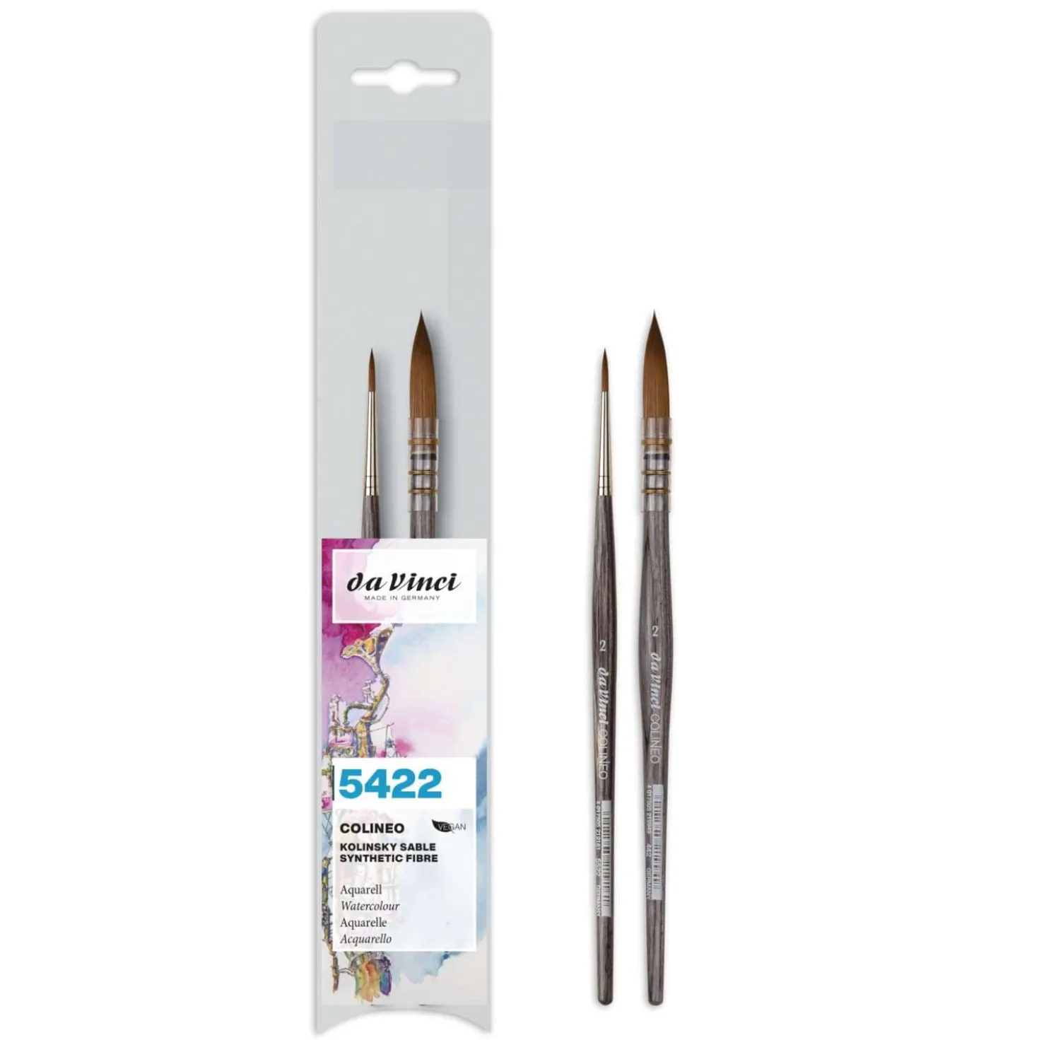 Da Vinci - Serie 5422, Colineo, Set di pennelli per acquerello
