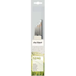 Da Vinci - Serie 5246, Set di 5 pennelli in pelo di martora rossa