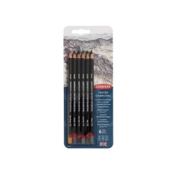 Derwent - Tinted charcoal, set da 6 carboncini colorati