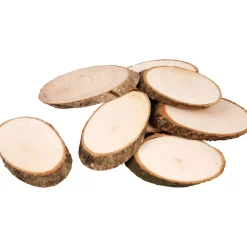 Dischi di legno con corteccia, 20 pz