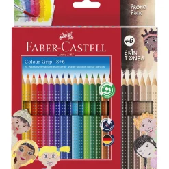 Faber-Castell - Colour Grip Skin Tones, Set di matite colorate