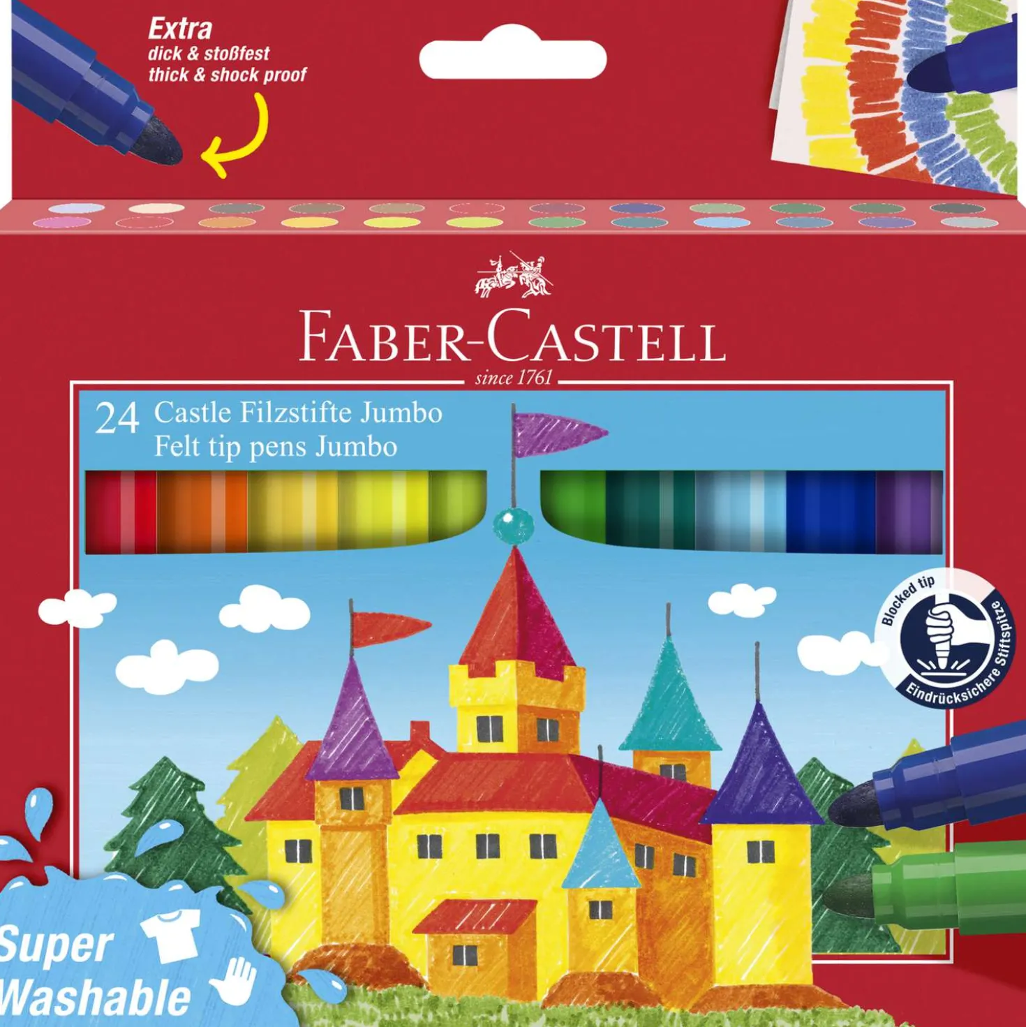 Faber-Castell - Jumbo, Set pennarelli lavabili