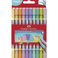 Faber-Castell - Set da 10 pennarelli in tonalità pastello
