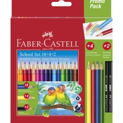 Faber-Castell - Set di matite colorate triangolari