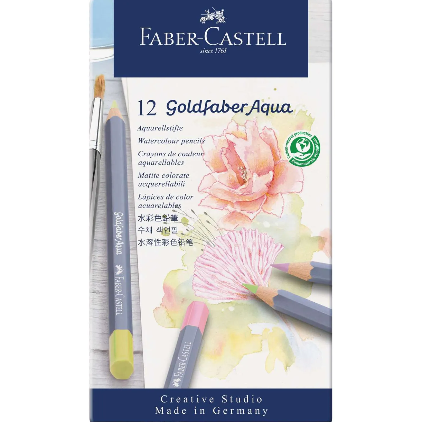 Faber-Castell - Set di matite colorate acquerellabili Goldfaber Aqua