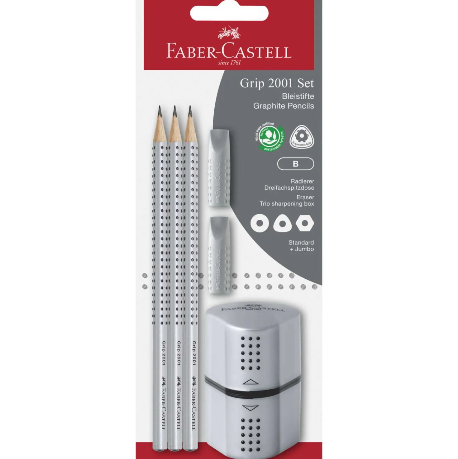 Faber-Castell - Set di matite Grip 2001