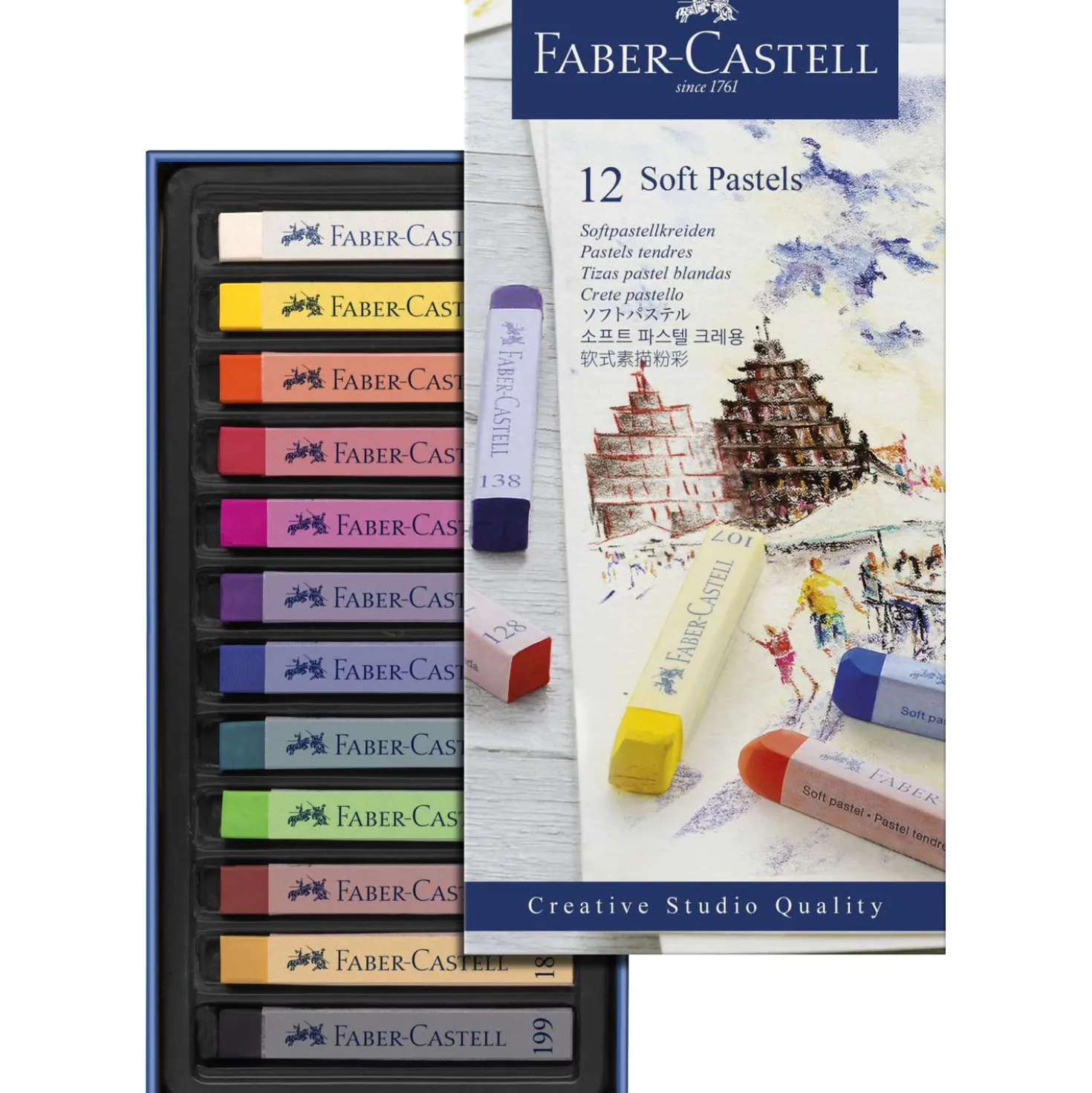 Faber-Castell Studio Quality, astuccio di cartone con gessetti soft pastell