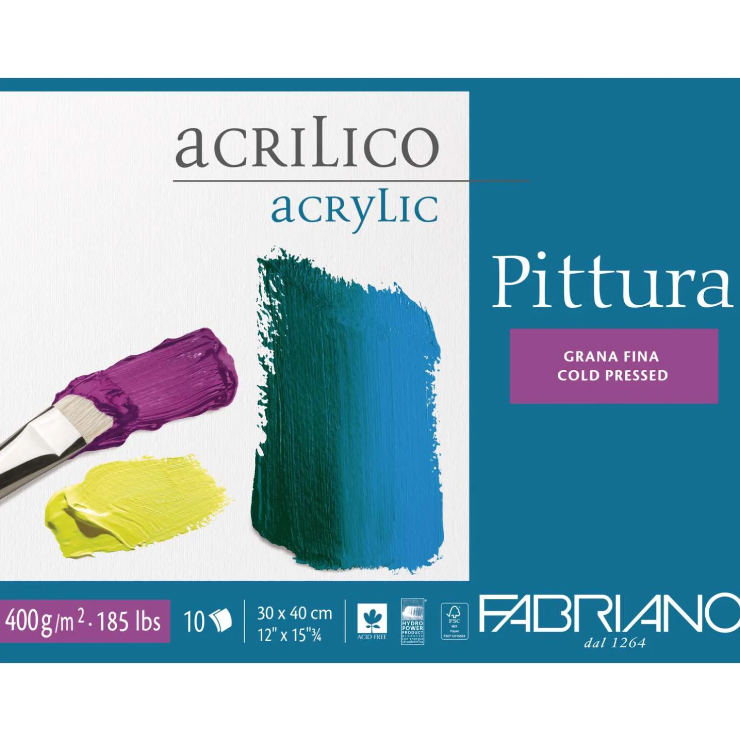 Fabriano - Pittura, Carta per olio e acrilico