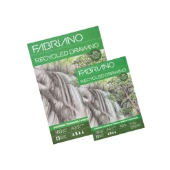 Fabriano - Recycling Drawing, Blocco con 70% di fibre riciclate