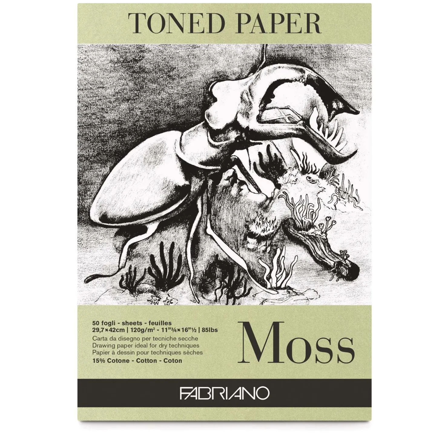 Fabriano - Toned Paper Moss, Carta da disegno