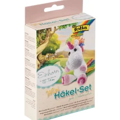 Folia - Mini kit per uncinetto, Set unicorno