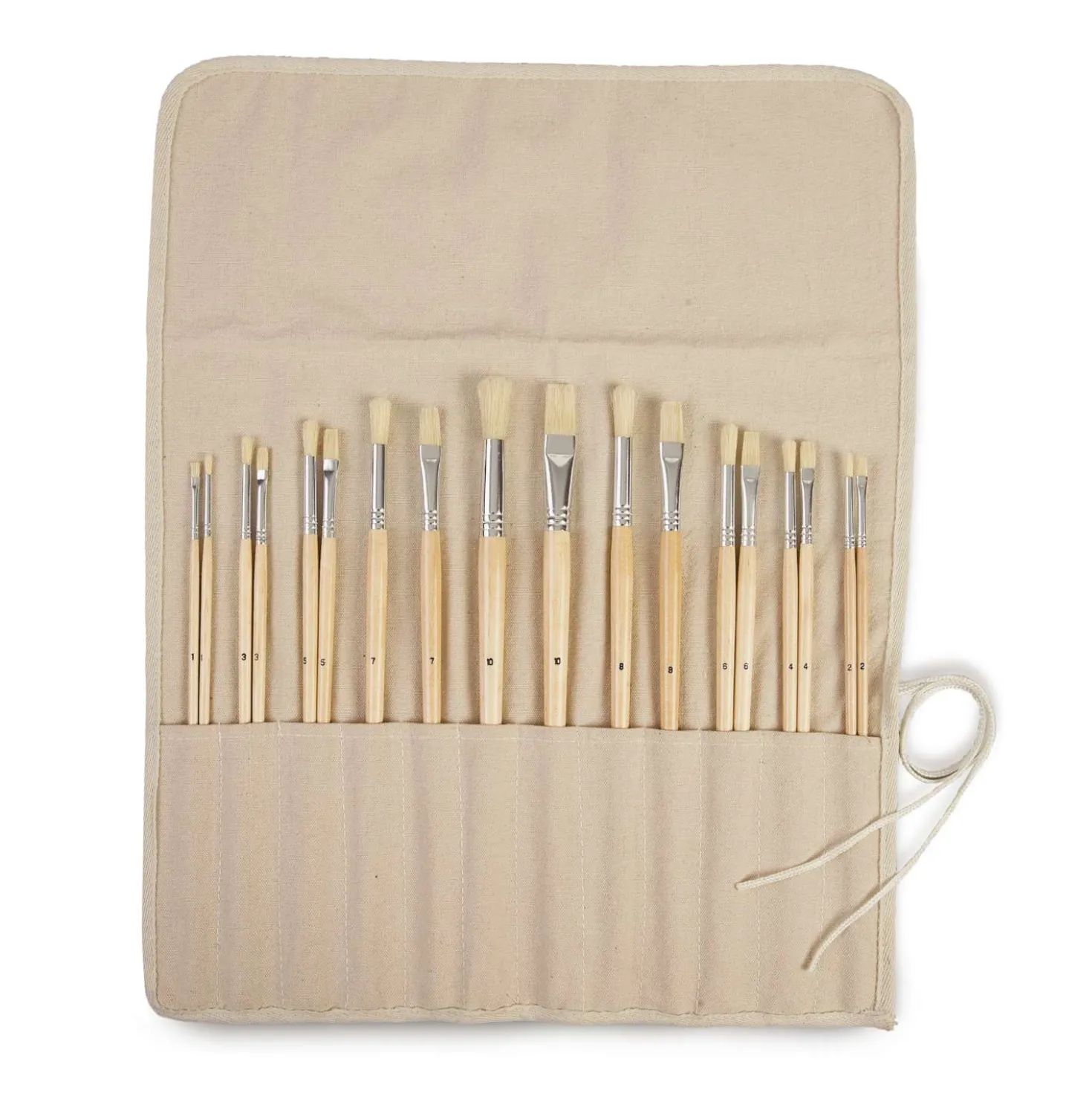 Gerstaecker - Pennelli in setola con astuccio arrotolabile