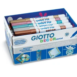 Giotto - Decor Metal, Set da 24 pennarelli per la scuola
