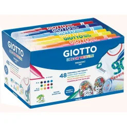 Giotto - Decor Textile, Set da 48 pennarelli per tessuti