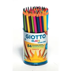 Giotto - Elios Wood Free, Set da 84 matite colorate