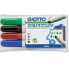 Giotto - Robercolor, Set di marker per lavagna bianca, punta smussata