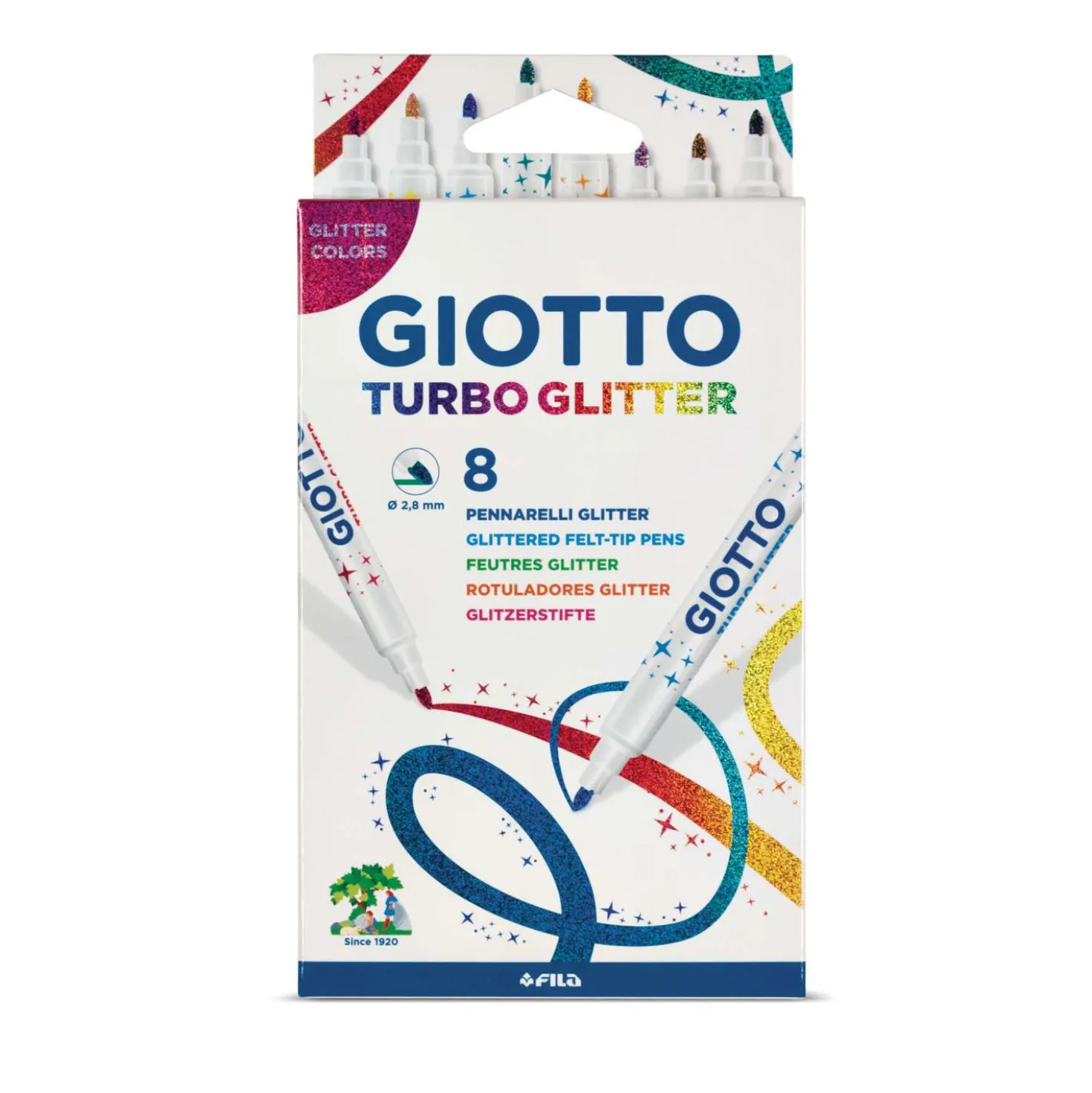 Giotto - Turbo Glitter, Set di pennarelli