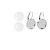 Glorex - Orecchini tondi con chiusura a clip, color argento