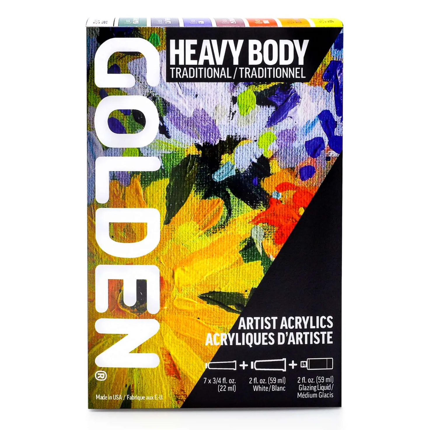 Golden - Heavy Body, Set Traditional di colori acrilici