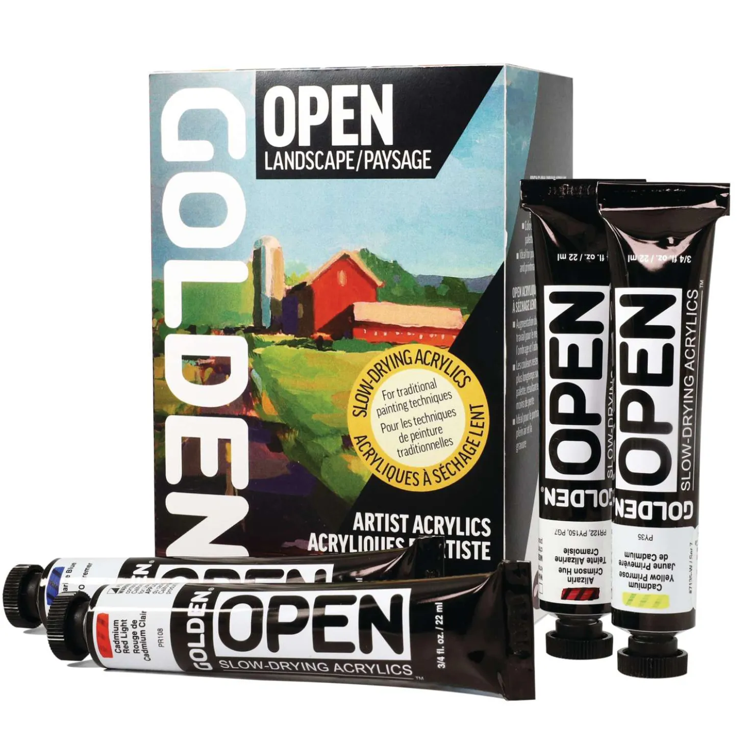 Golden - Open, Set Landscape di colori acrilici